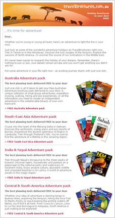 Travel Brochures Email Artwork